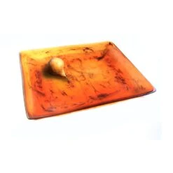 Steelite KMK2103TOR Tortoise Cameron 16" X 13" Resin Tray