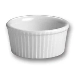 Hall® China 834-WH White 2.75 Oz. Fluted Ramekin - Dozen