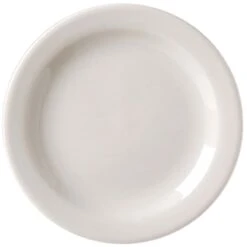 Vertex China VNR-9 Vista 9.75" White Narrow Rim Plate - 24 / CS