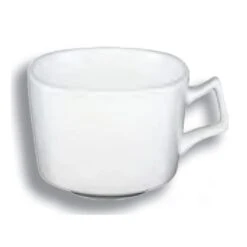 International Tableware QP-23 Porcelain Square 8 Oz Cup - 36 / CS
