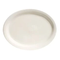 Tuxton TNR-012 Nevada 9-1/2" Eggshell Oval Platter - 24 / CS