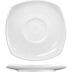 International Tableware QP-2 Porcelain 5.75 In Square Saucer - 36 / CS