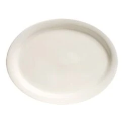 Tuxton TNR-019 Nevada 12-1/2" Eggshell Oval Platter - 12 / CS