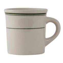 Tuxton TGB-038 Green Bay 9 Oz. Eggshell Canton Mug - 36 / CS